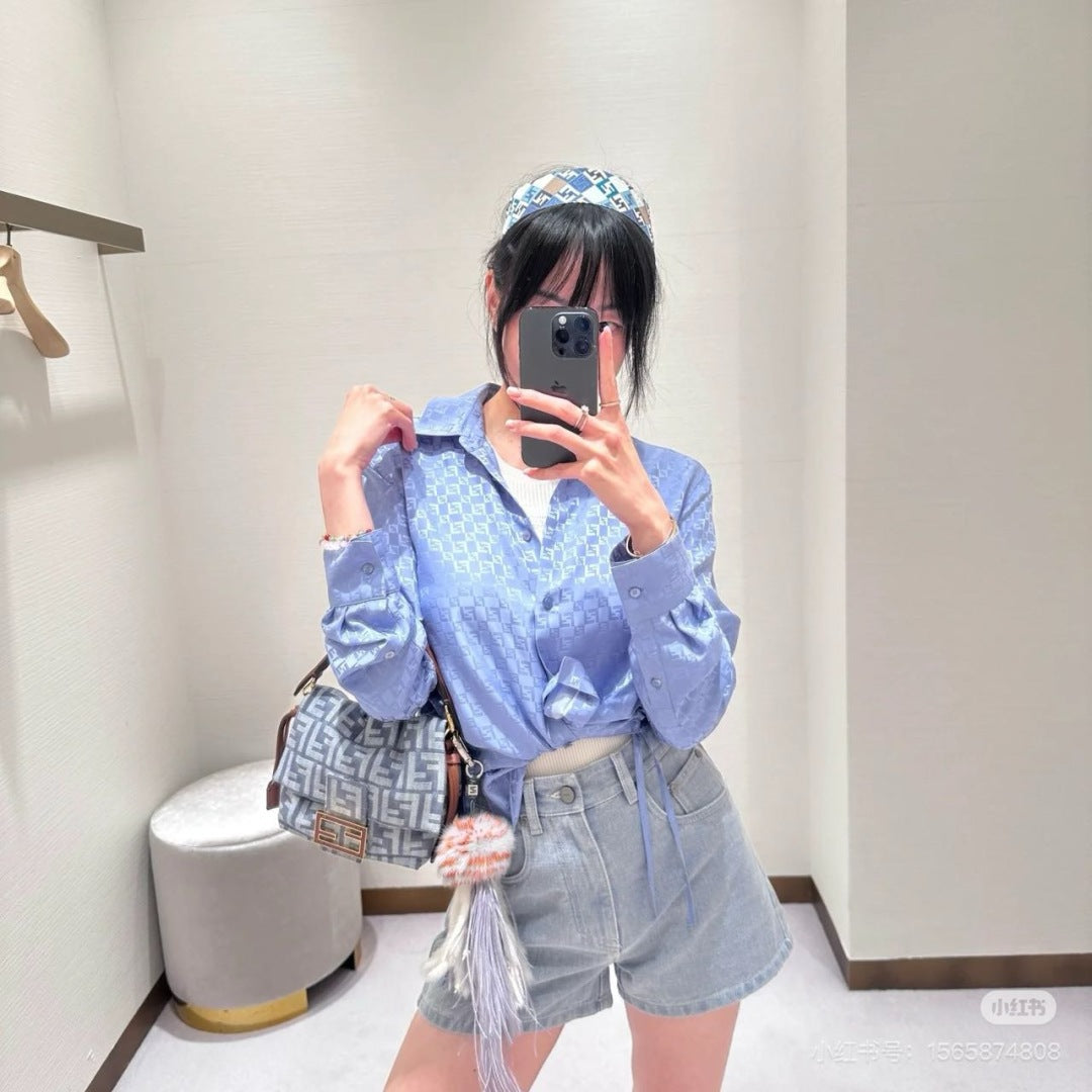 Fend 25ss jacquard shirt