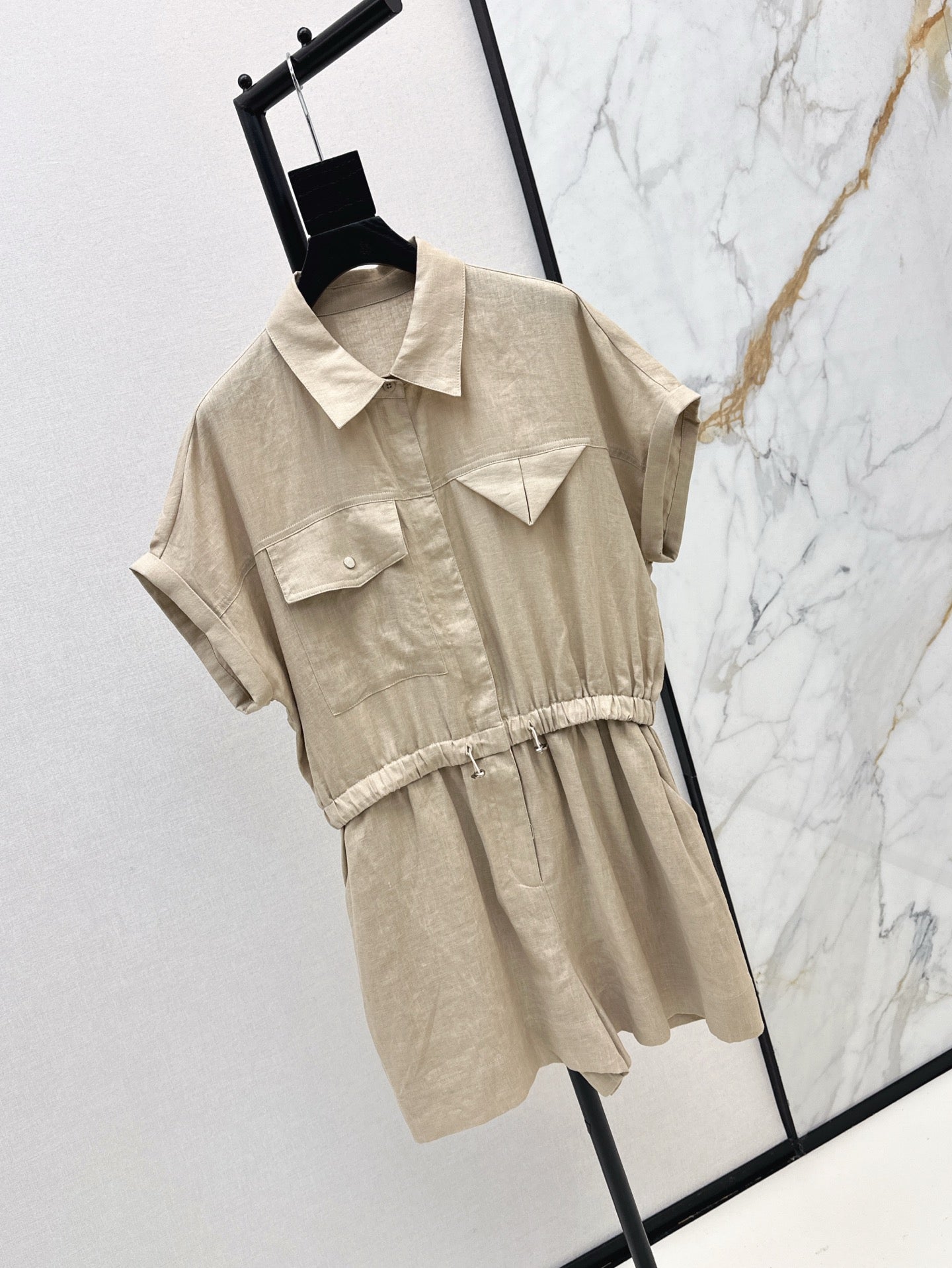 Bottega 25ss Linen jumpsuit