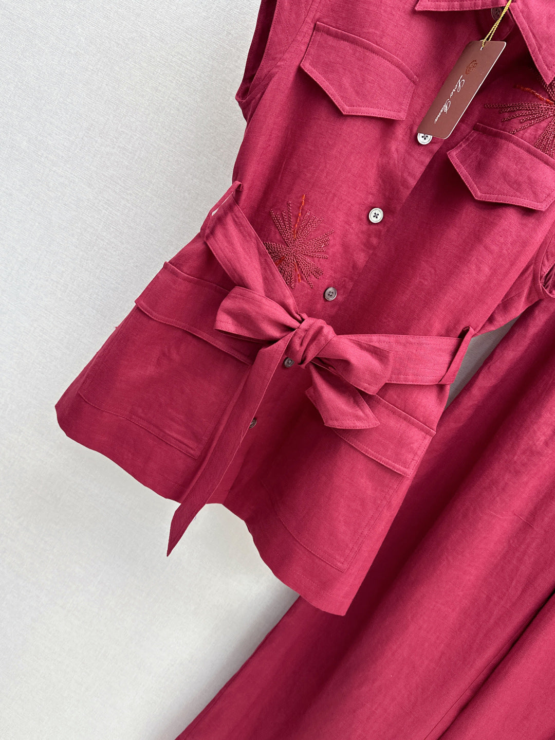 Loro 25ss linen embroidered suit
