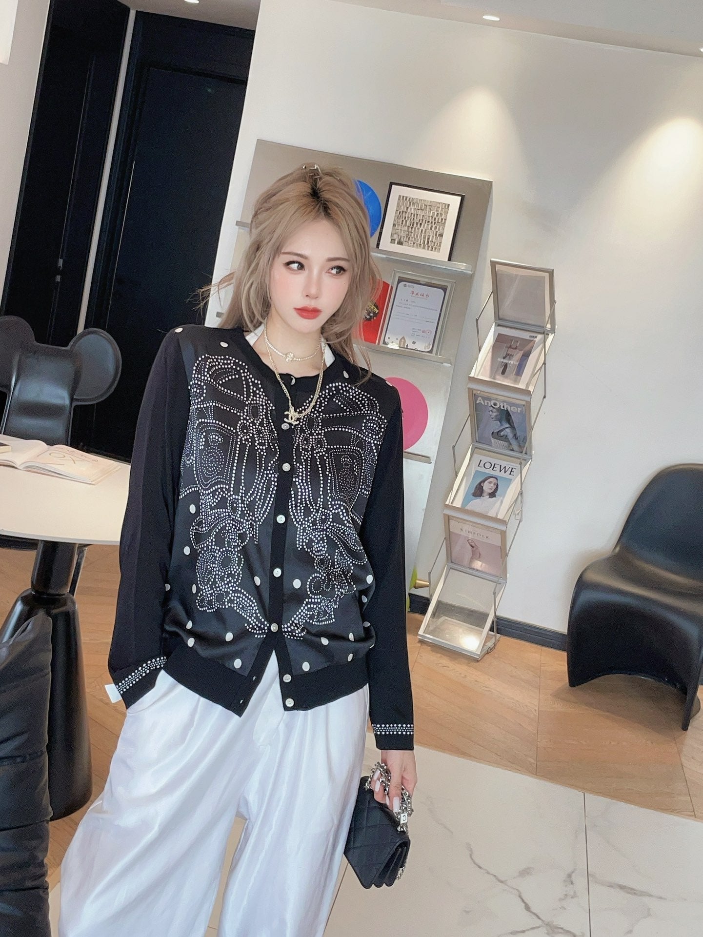 Herm 25ss knit cardigan