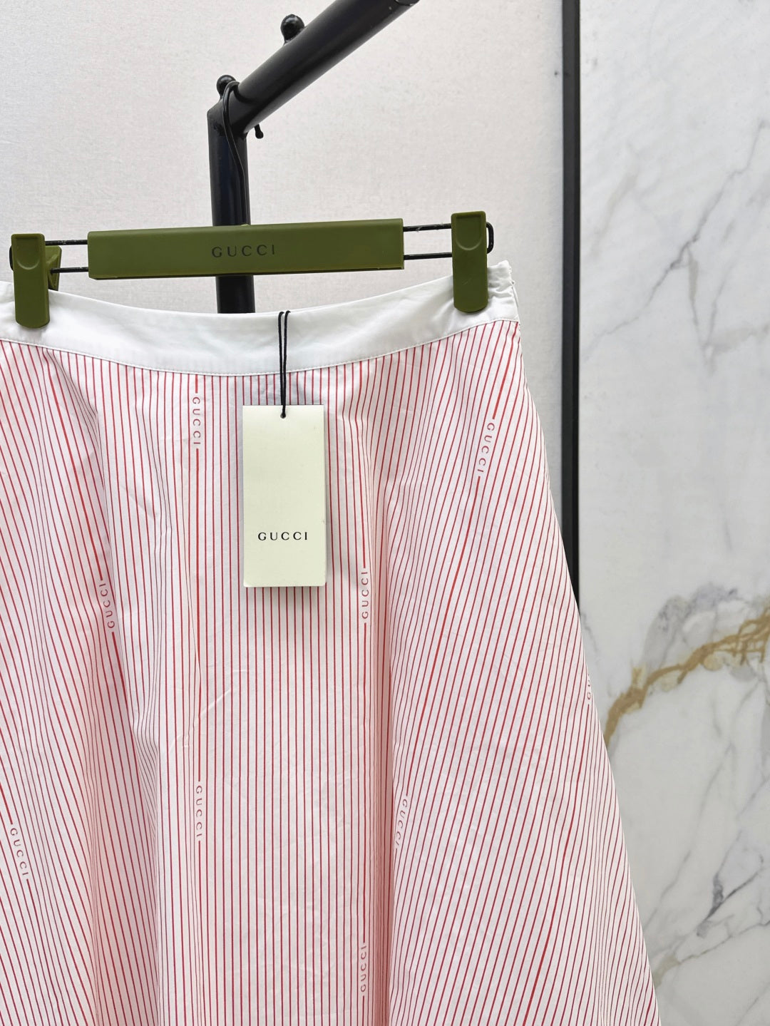 Guc 25ss striped skirt