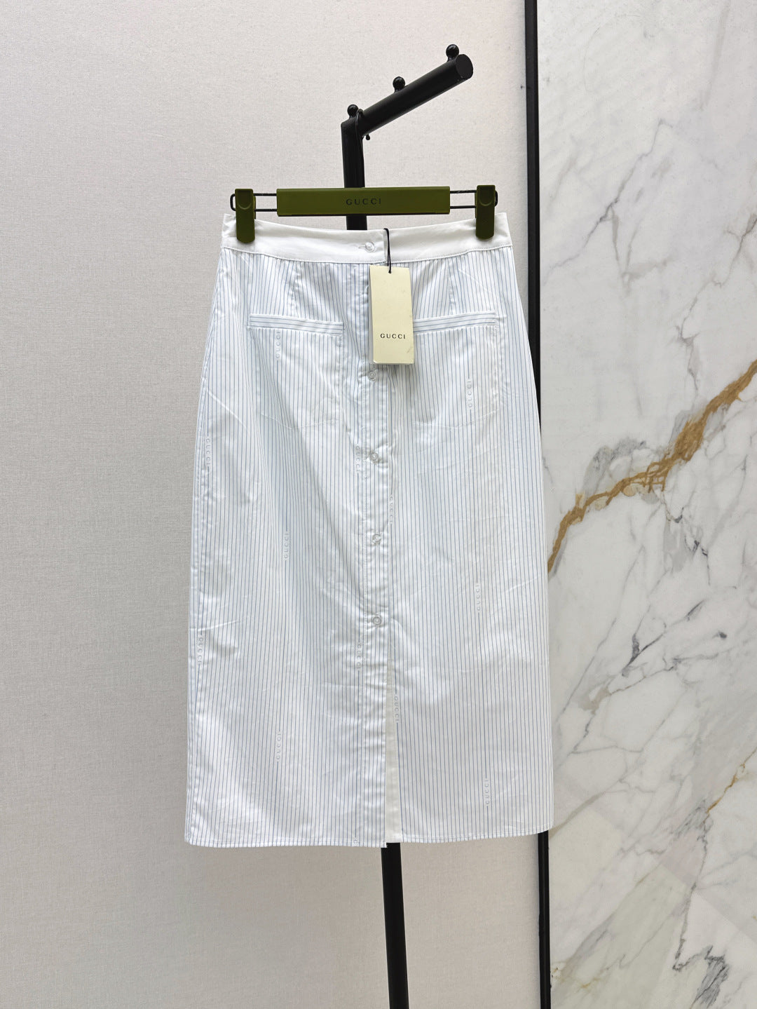 Guc 25ss striped skirt