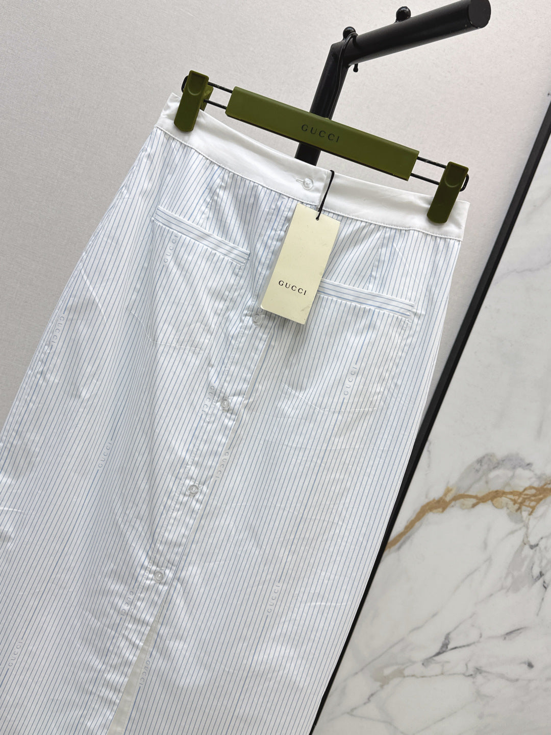 Guc 25ss striped skirt