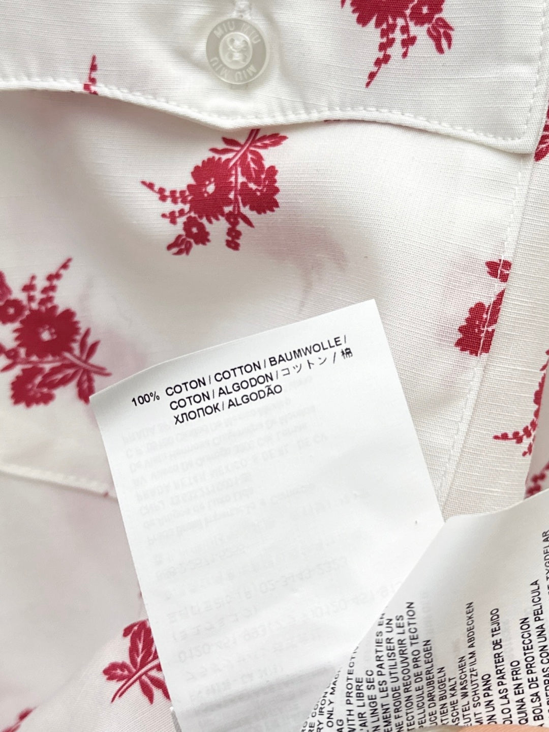 Miu 25ss print shirt