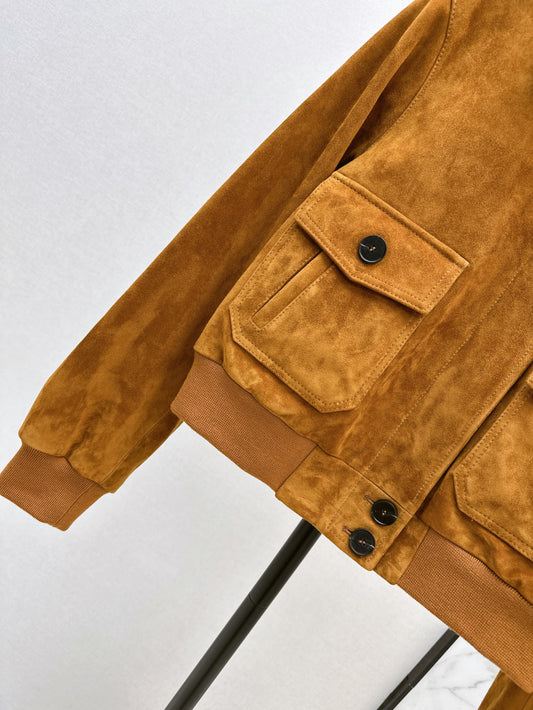 Miu 25ss crop suede jacket