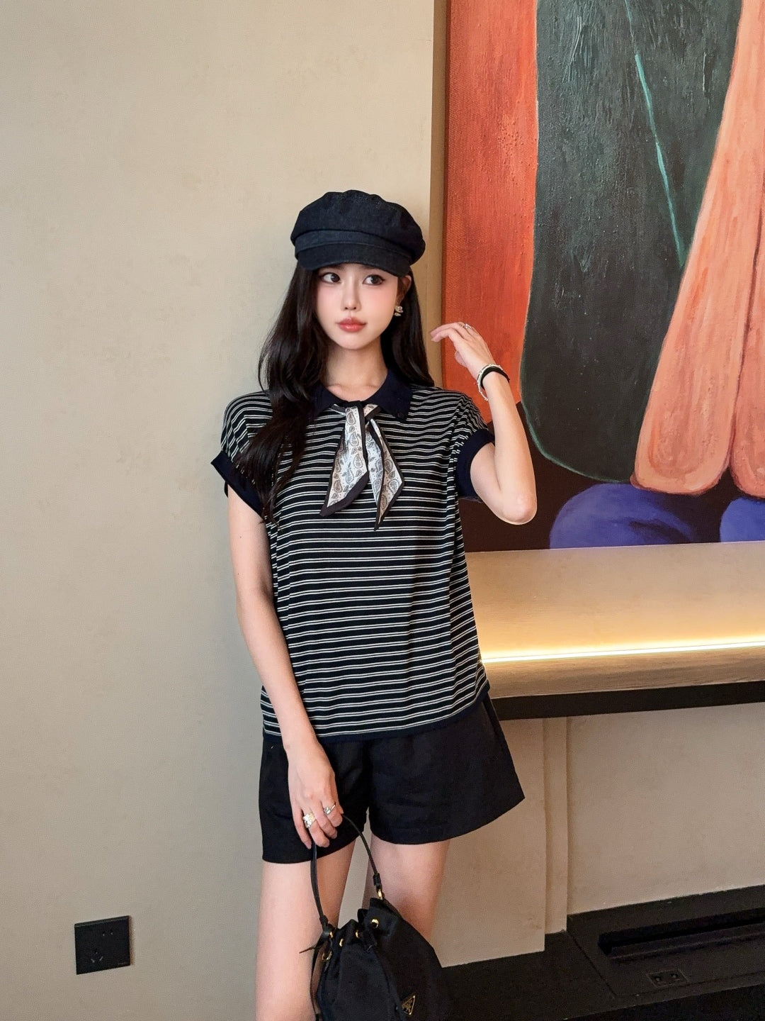 Miu 25ss knit polo shirt
