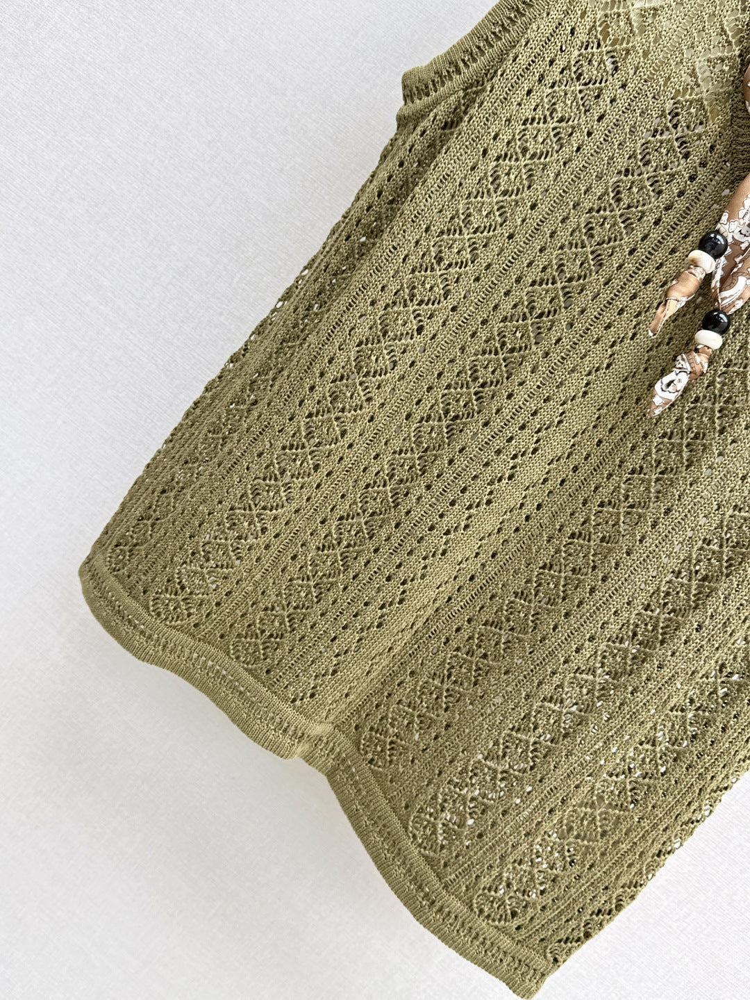 Miu 25ss scarf knit vest