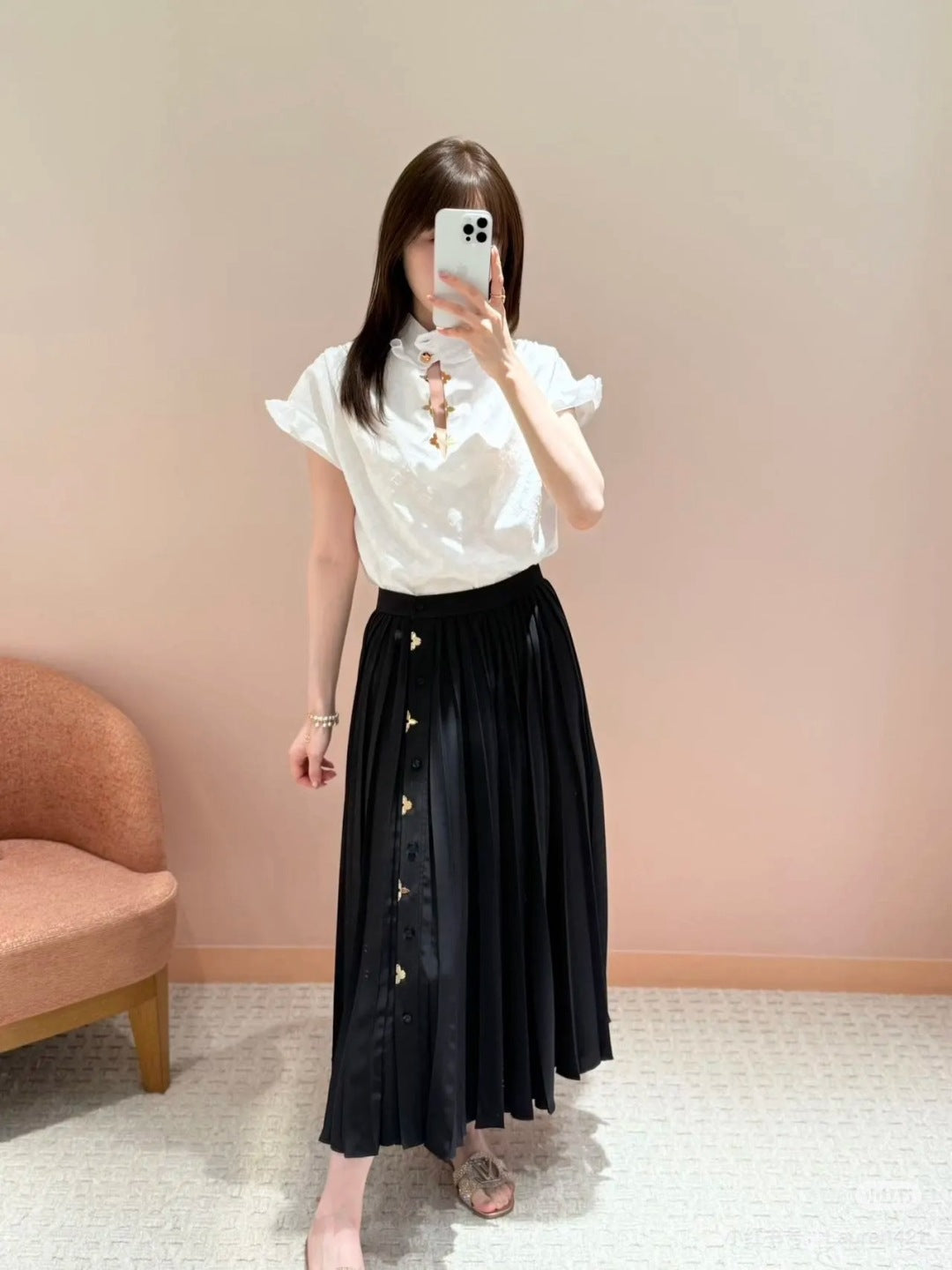 Louis 25fw pleated skirt