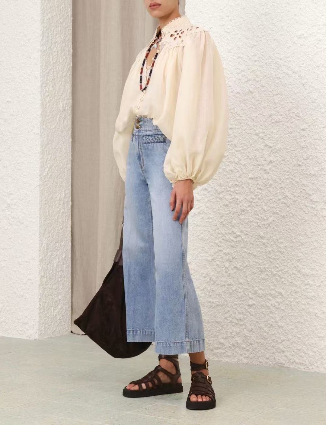 Zimm 25ss embroidered shirt
