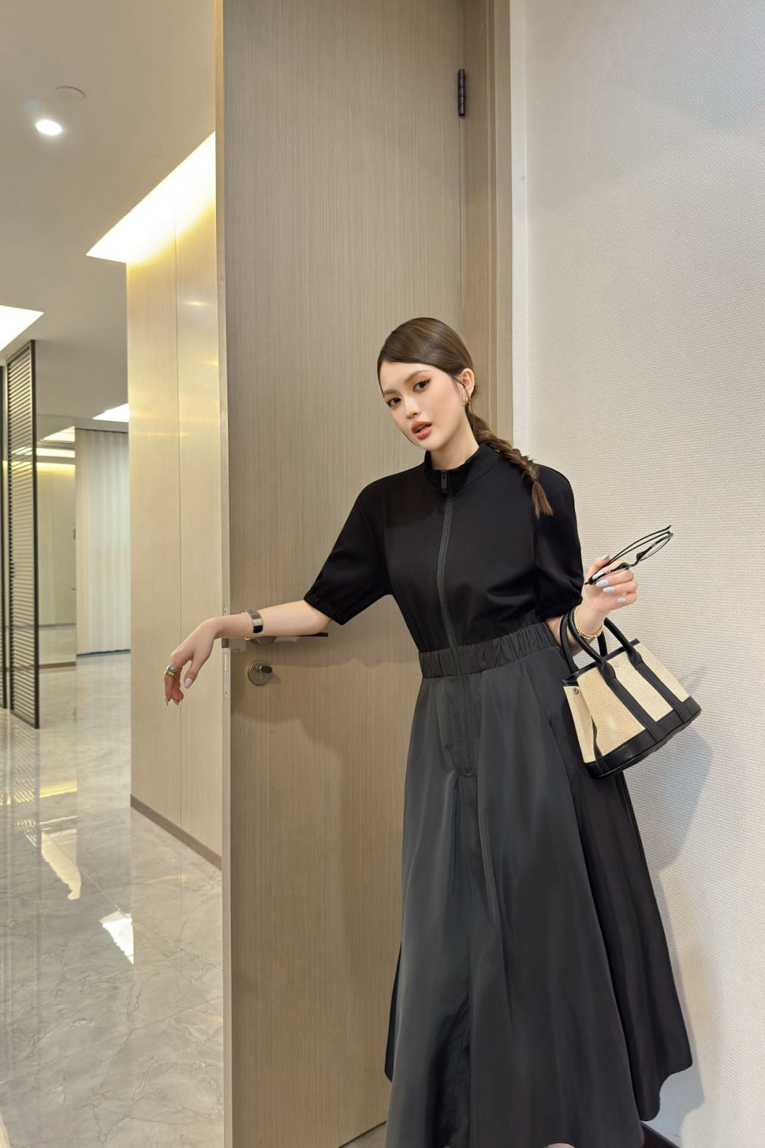 Mon 25ss zipper dress