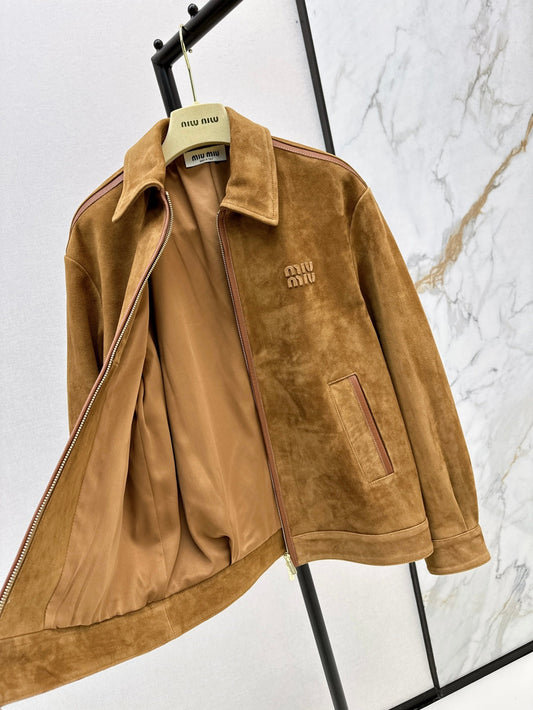 Miu 25fw suede jacket