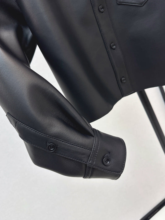 Miu 25fw leather jacket