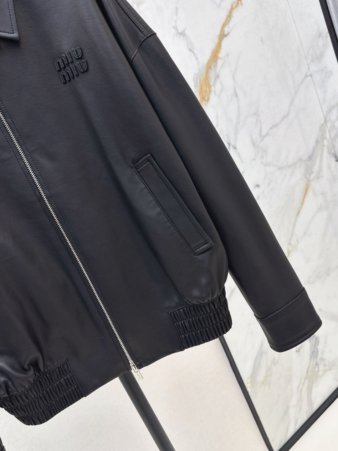 Miu 25fw leather jacket
