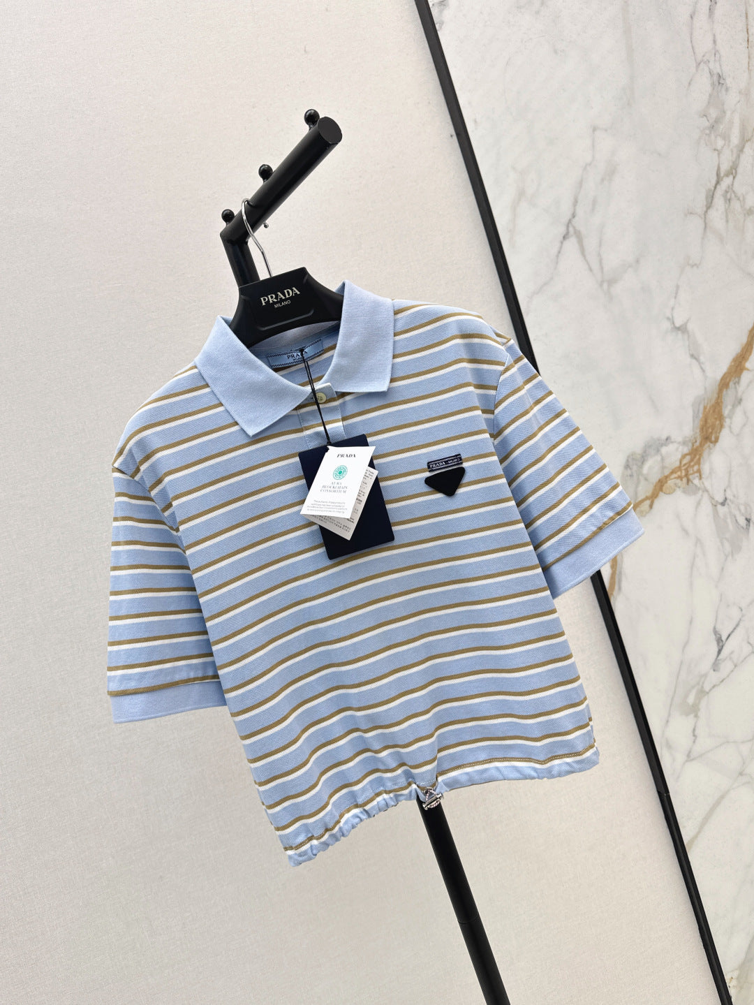 Pra 25fw striped polo