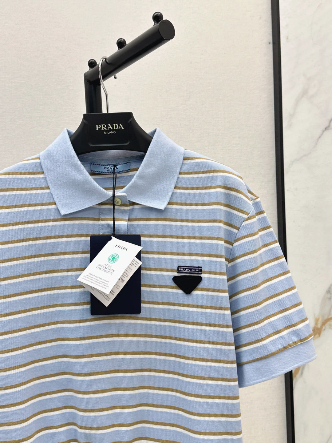 Pra 25fw striped polo