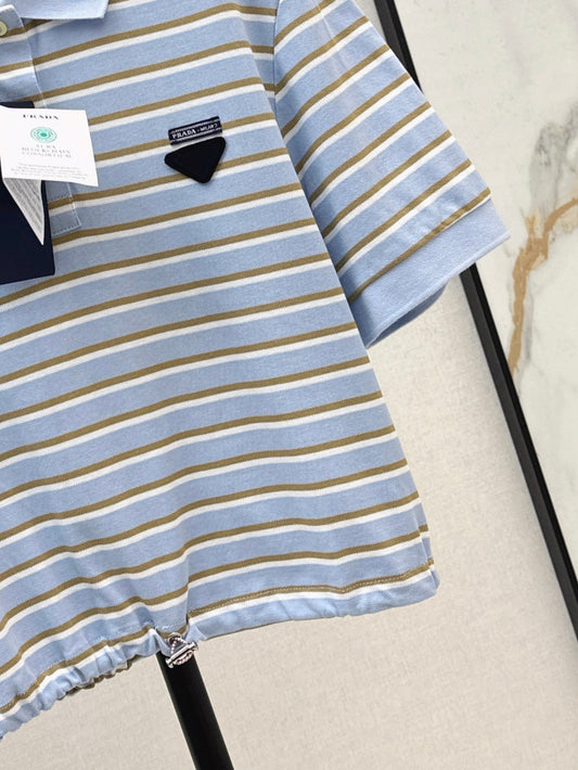Pra 25fw striped polo
