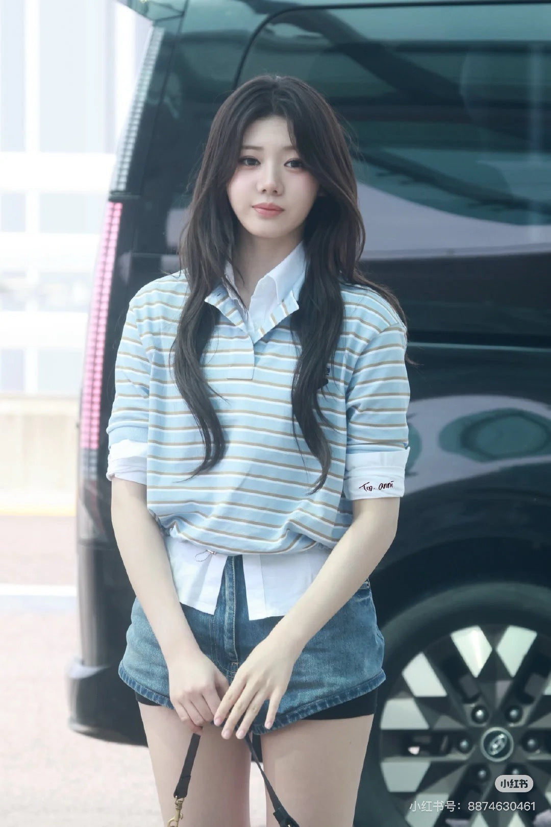 Pra 25fw striped polo