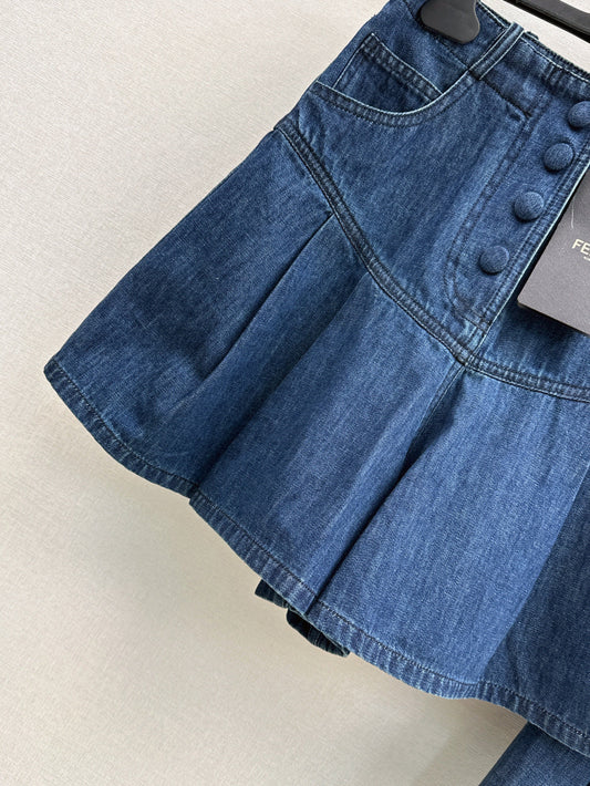 Fend 25fw denim skort