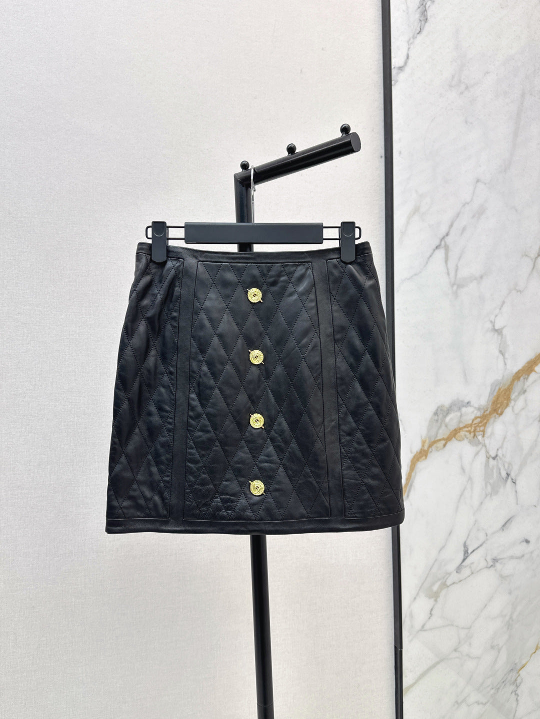 Bal 25fw leather skirt