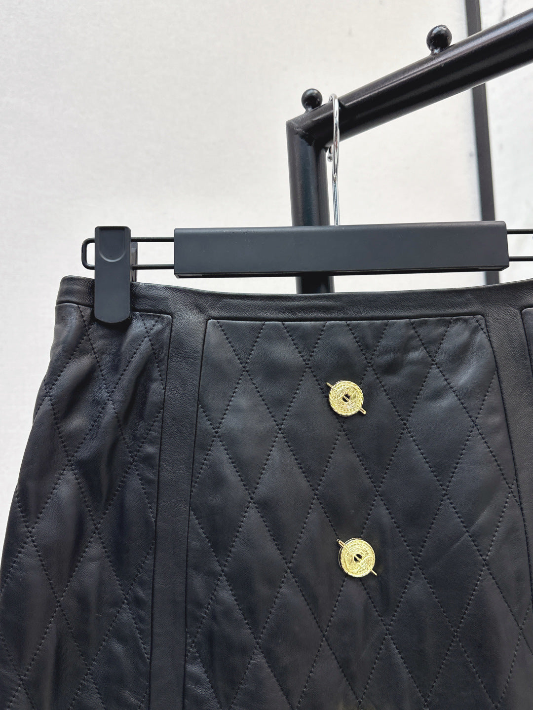 Bal 25fw leather skirt