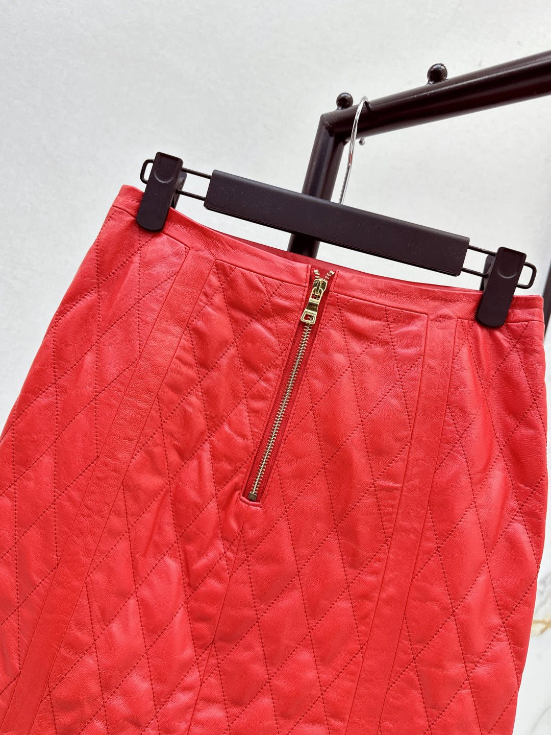 Bal 25fw leather skirt
