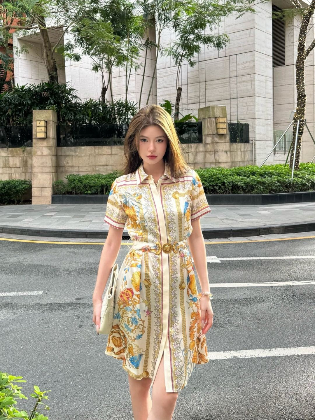 Vers 25ss printed dress