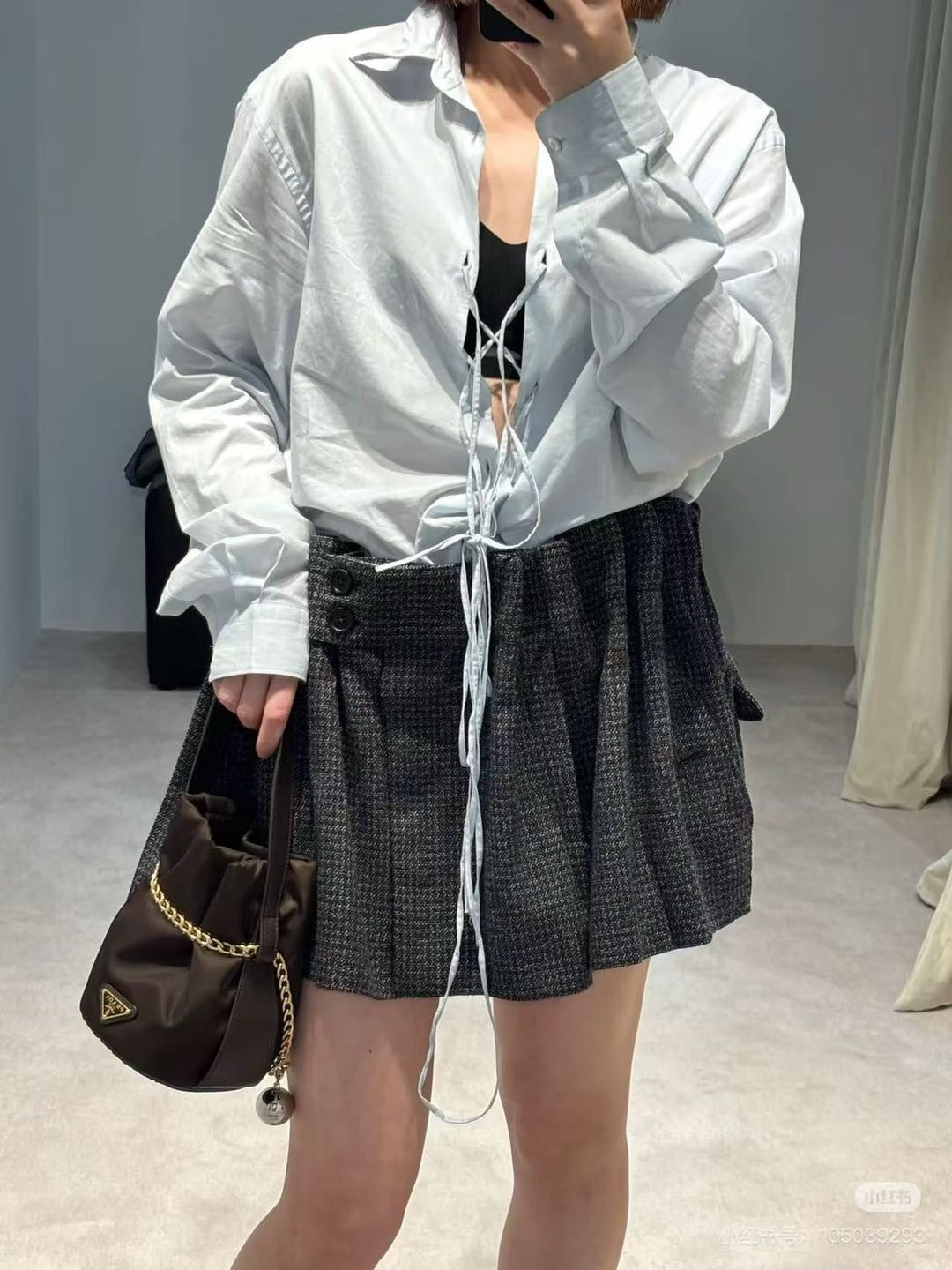 Pra 25fw pleated skirt