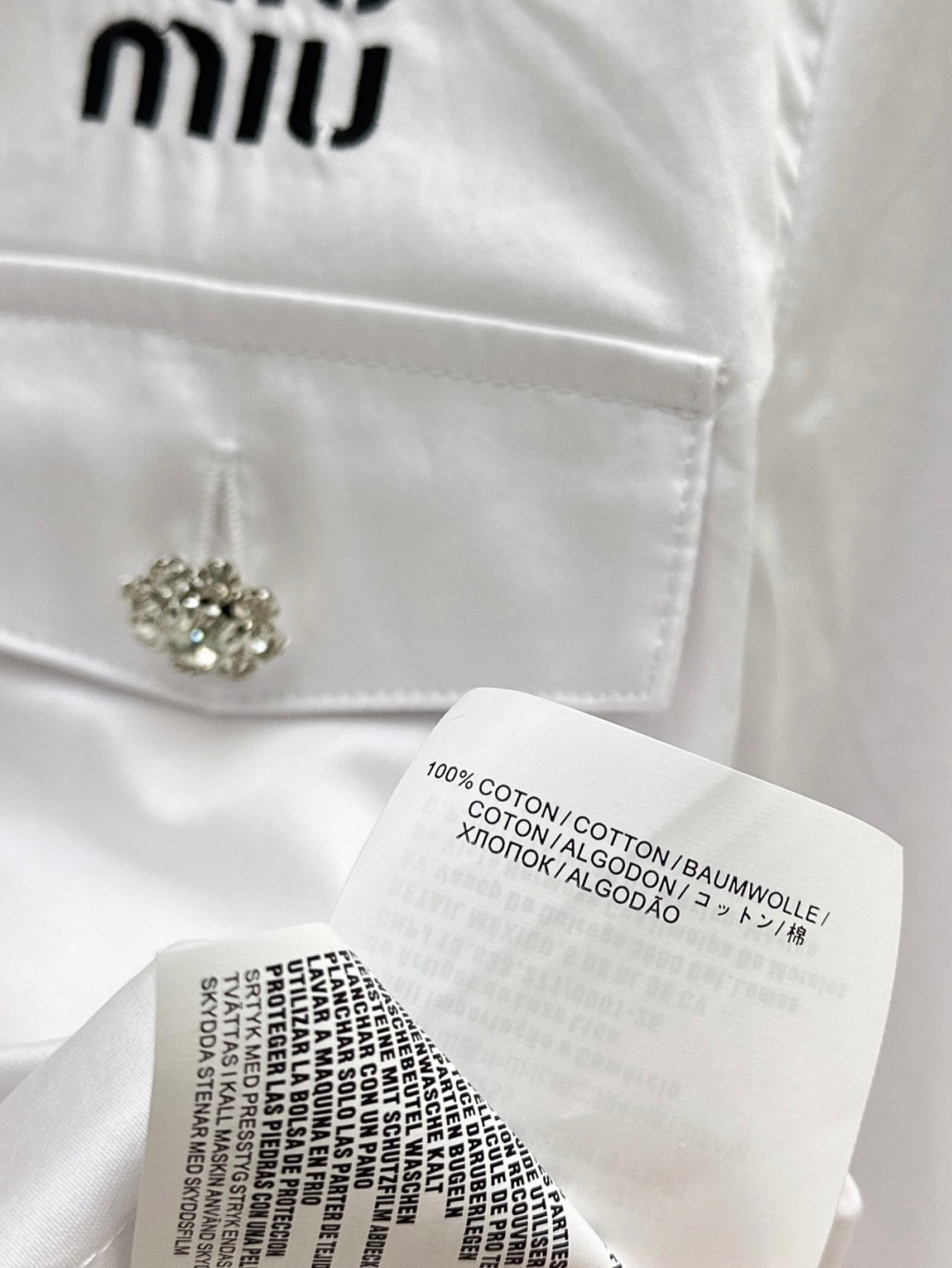 Miu 25fw embroidered shirt