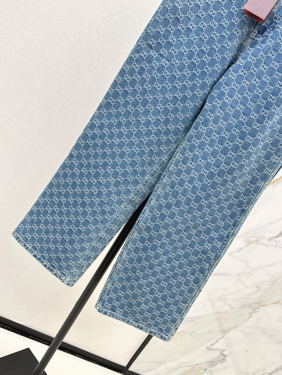 Guc 25fw jacquard jeans