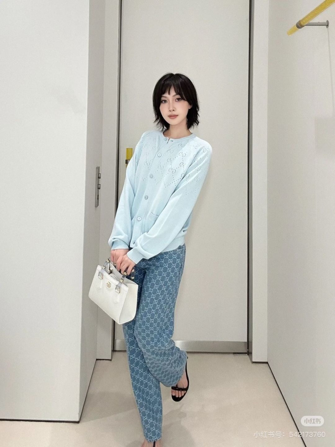 Guc 25fw jacquard jeans