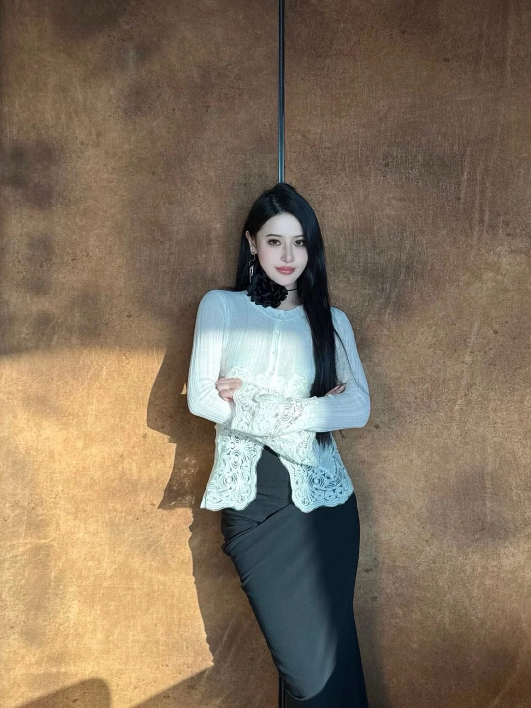 Es 25fw lace cardigan