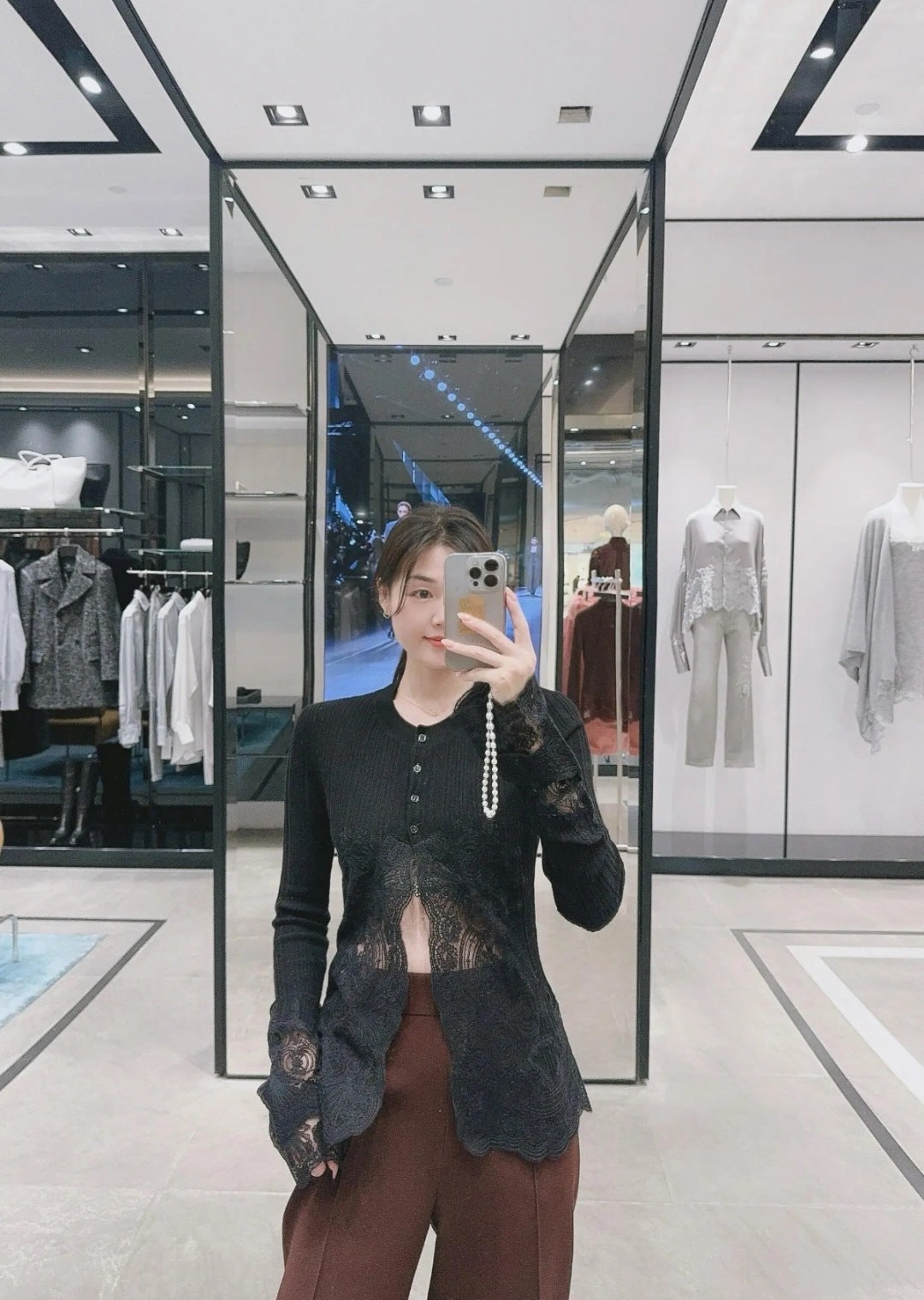 Es 25fw lace cardigan