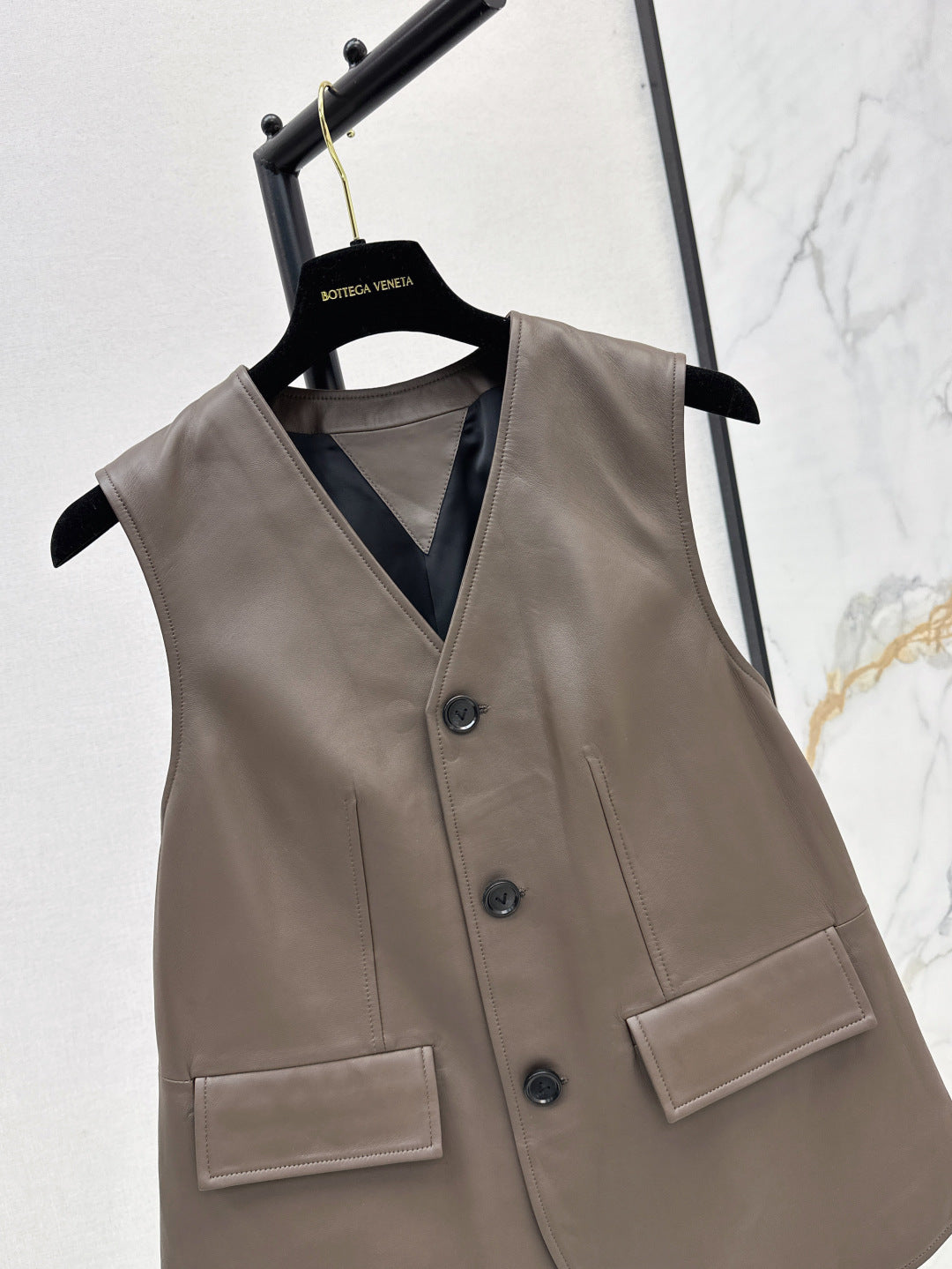 Bottega 25ss leather vest