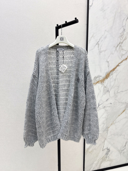 Loe 25fw embroidered cardigan