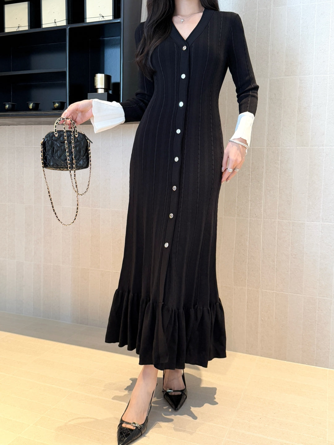 Chan 25fw knitted dress