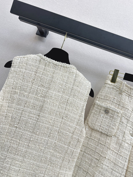 Chan 25fw woven vest