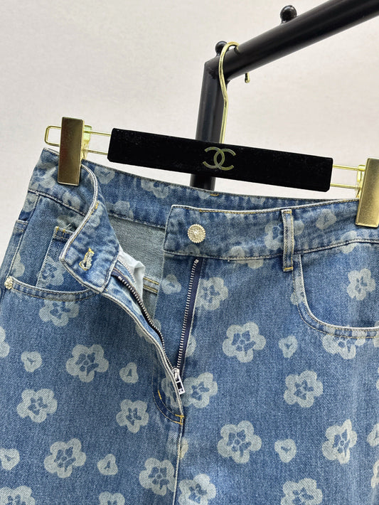 Chan 25fw printe jeans