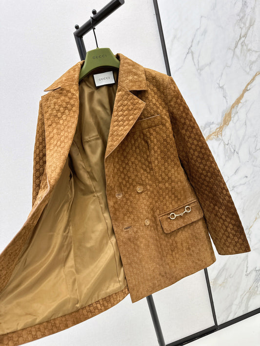 Guc 25fw suede jacket