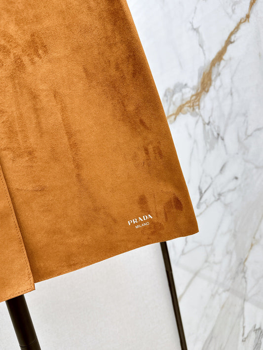 Pra 25fw leather skirt