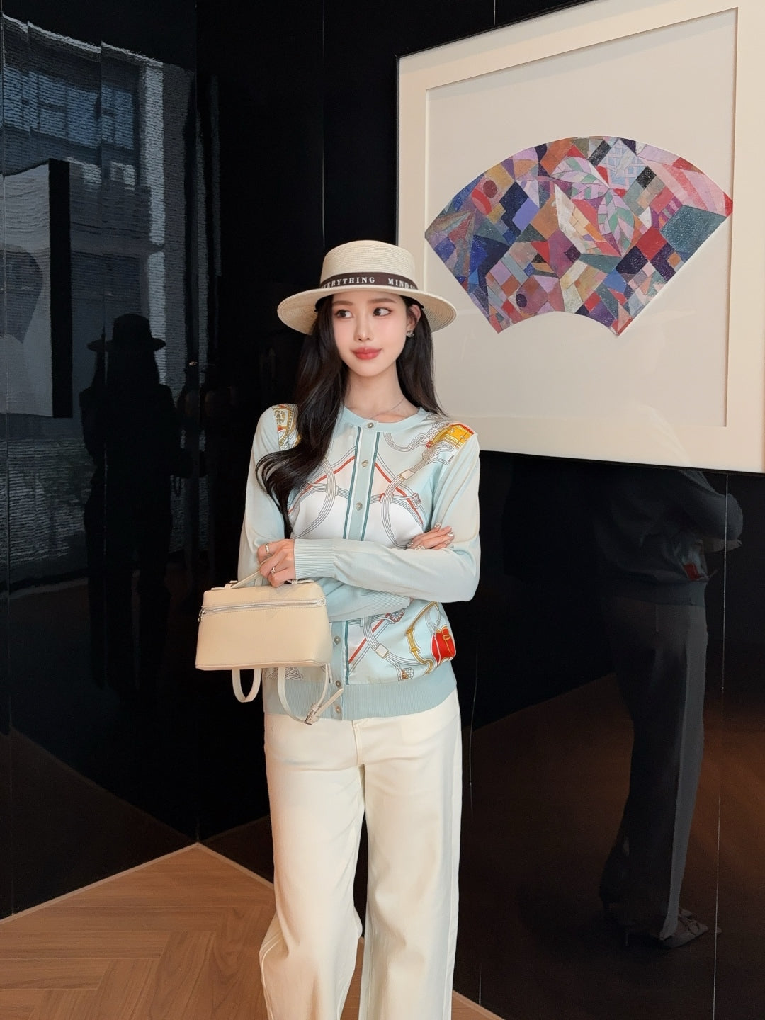 Herm 25fw printed cardigan