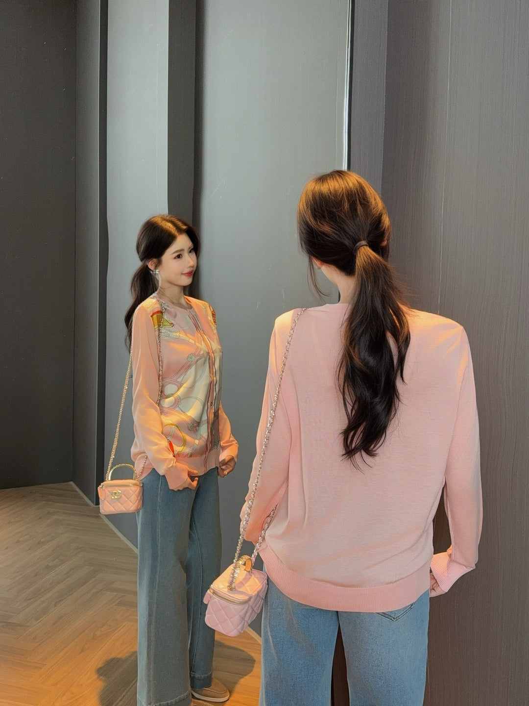 Herm 25fw printed cardigan