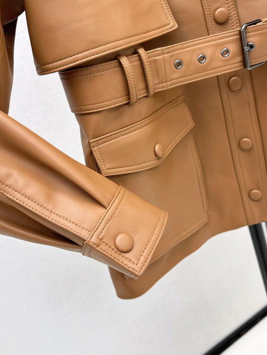 Saint lau 25fw leather coat