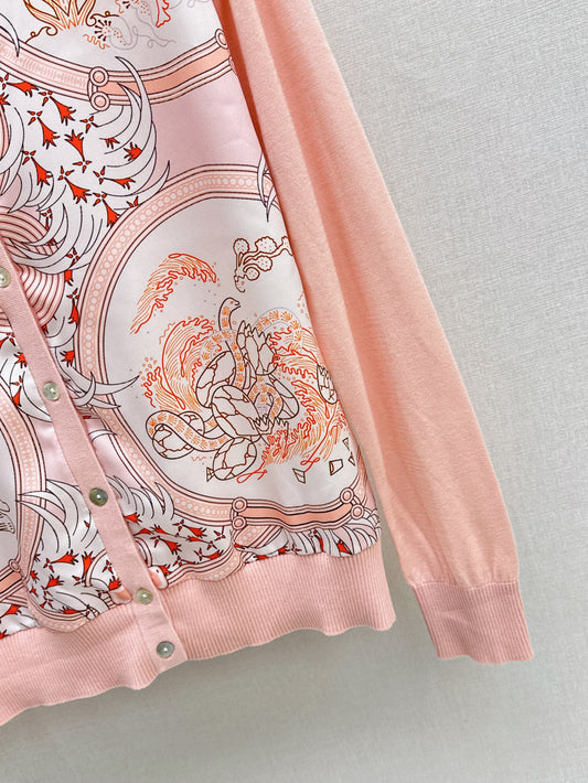 Herm 25fw printed cardigan