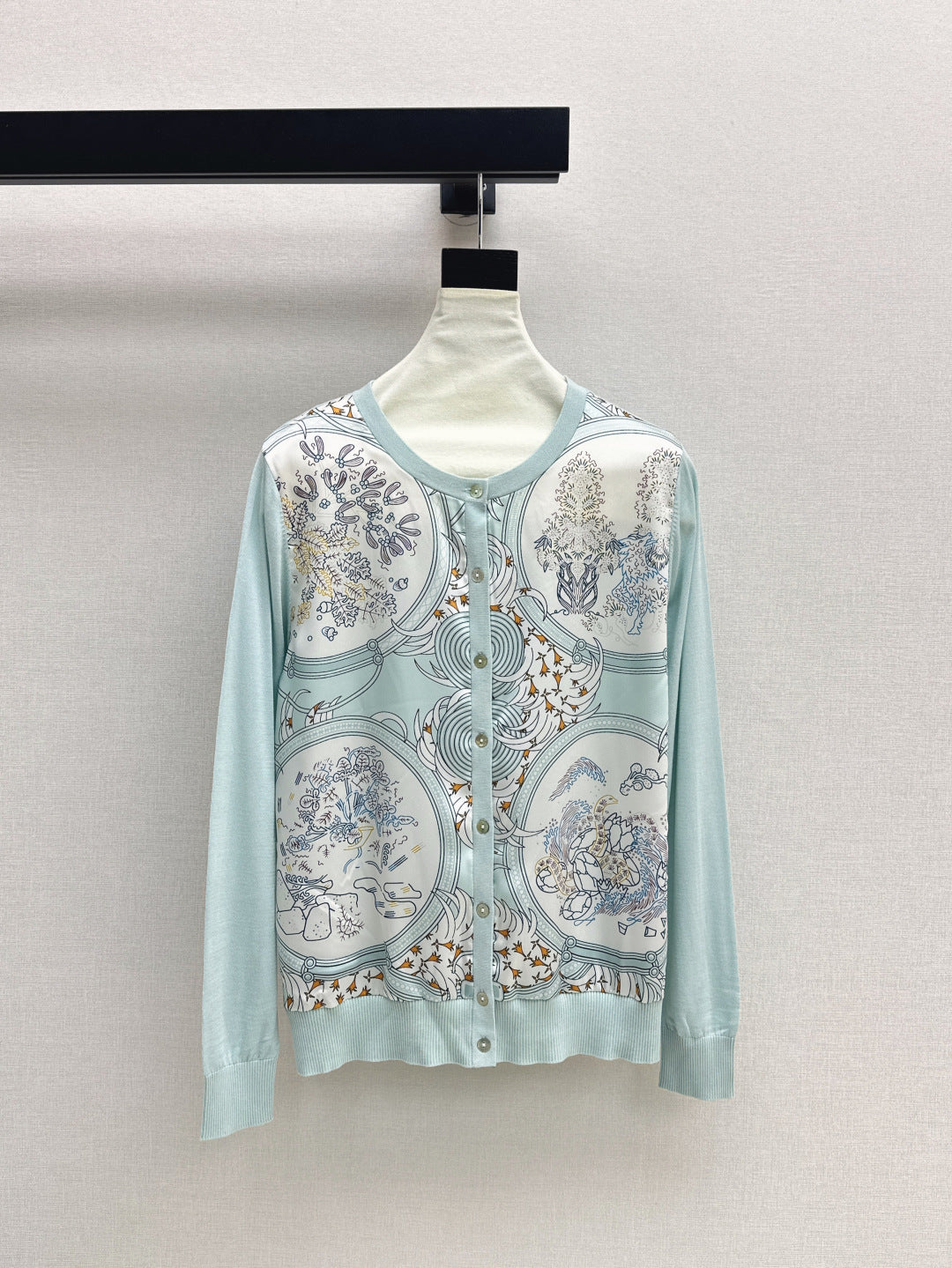 Herm 25fw printed cardigan
