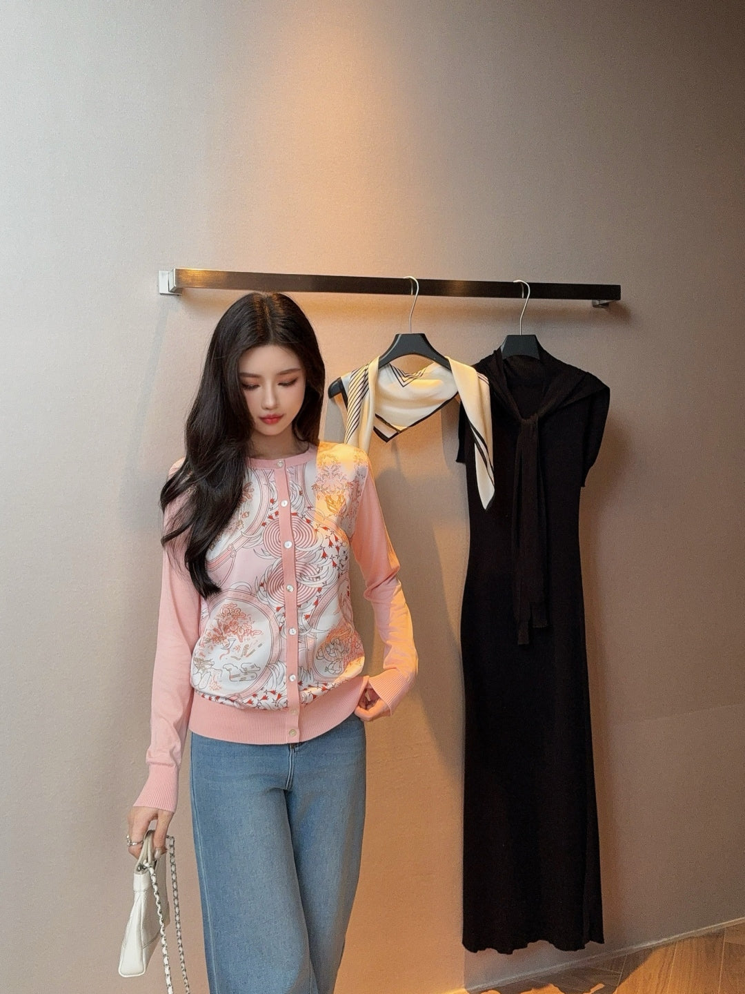 Herm 25fw printed cardigan