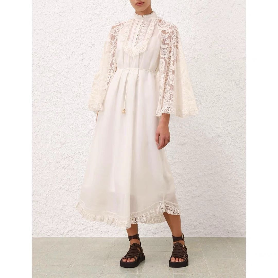 Zimm 25ss lace linen dress