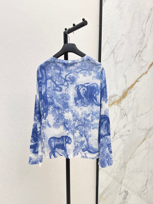 CD 25fw printed knit shirt