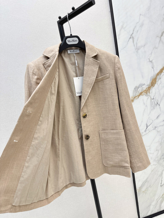 Max 25fw linen blazer