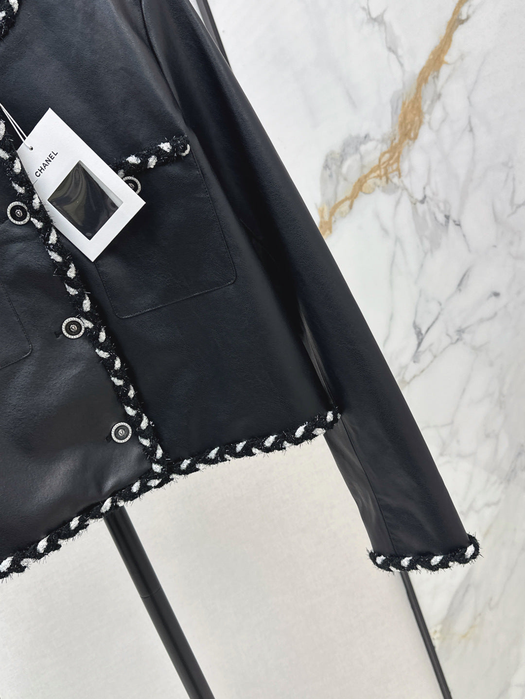 Chan 25fw leather jacket