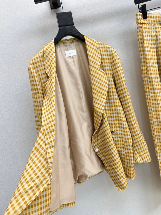 Row 25fw linen blazer